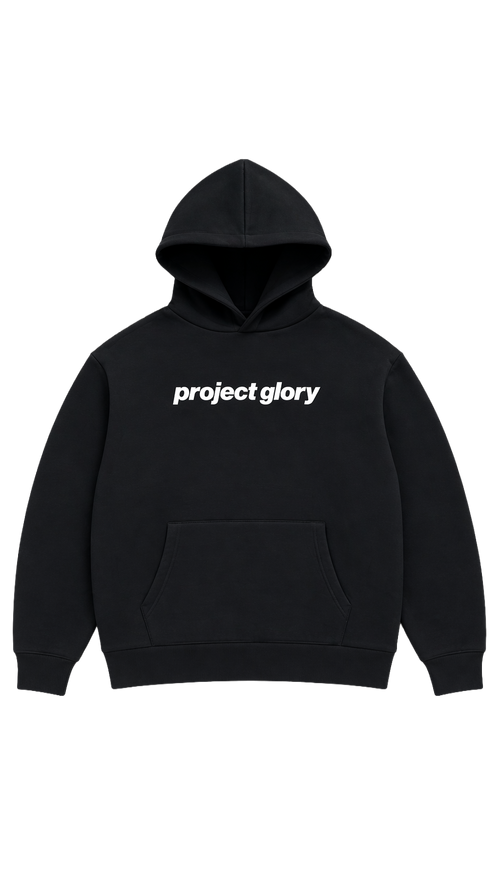 Christlicher Streetwear Hoodie mit der Aufschrift "project glory"