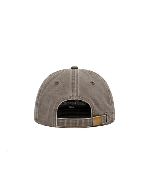 Christliche Cap in Braun von hinten