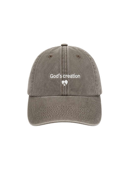 Christliche Cap in Braun mit der Aufschrift Gods Creation von vorne
