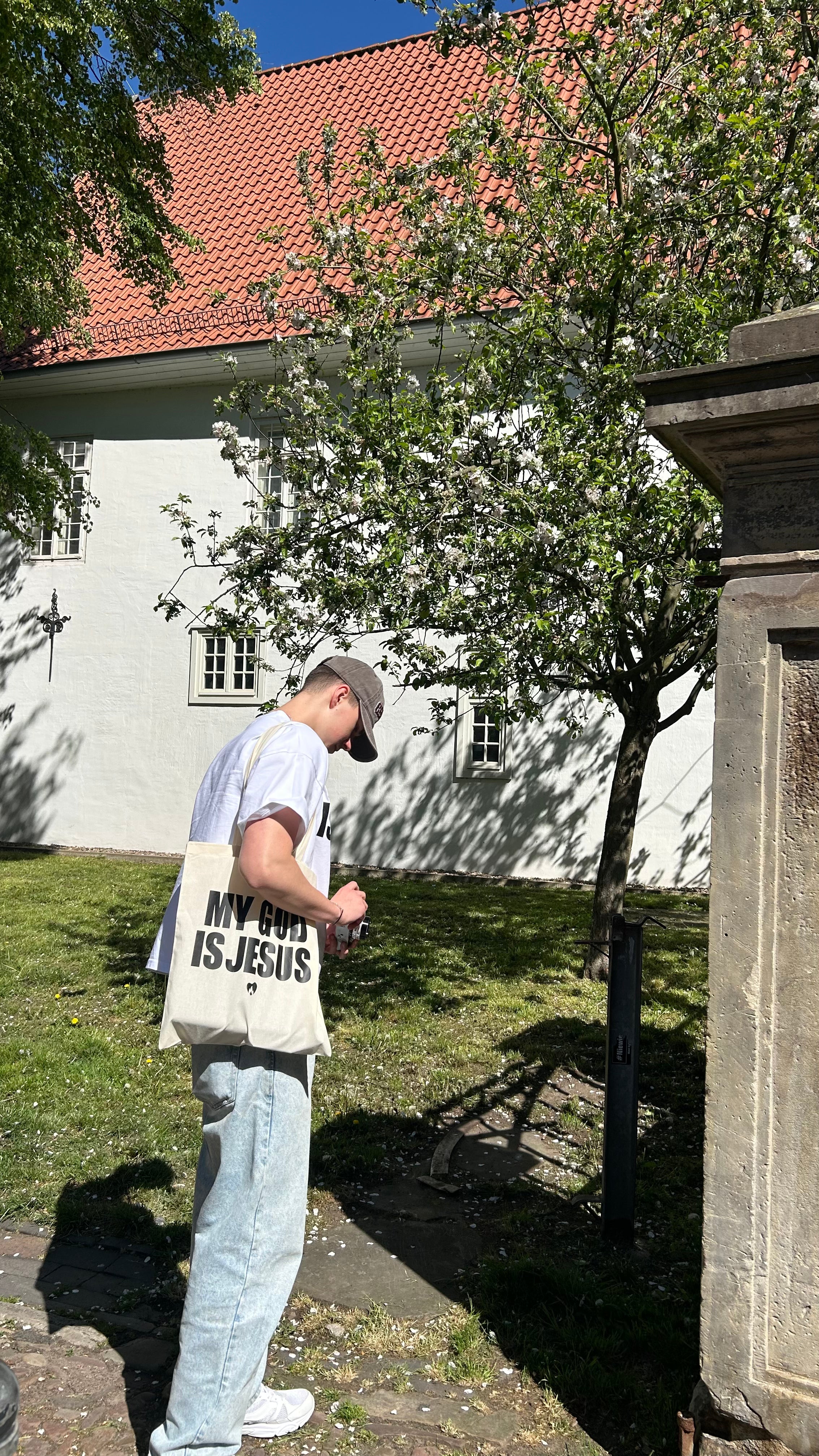 My God is Jesus Totebag